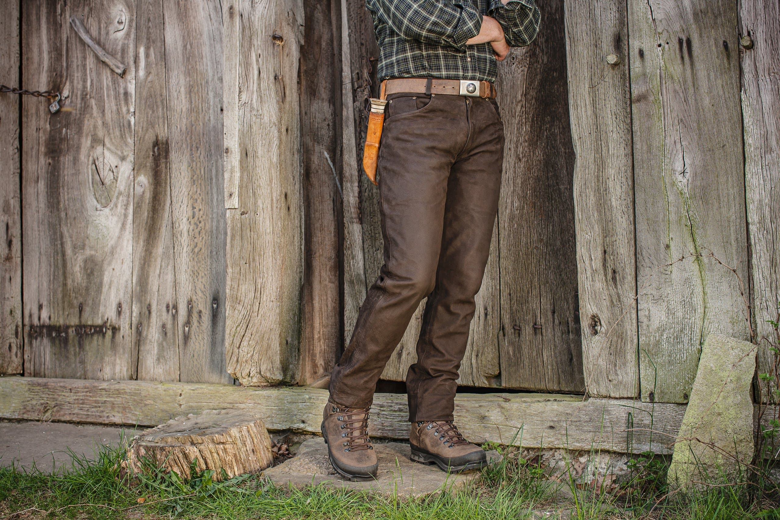 Herren-Lederjeans Buffalo