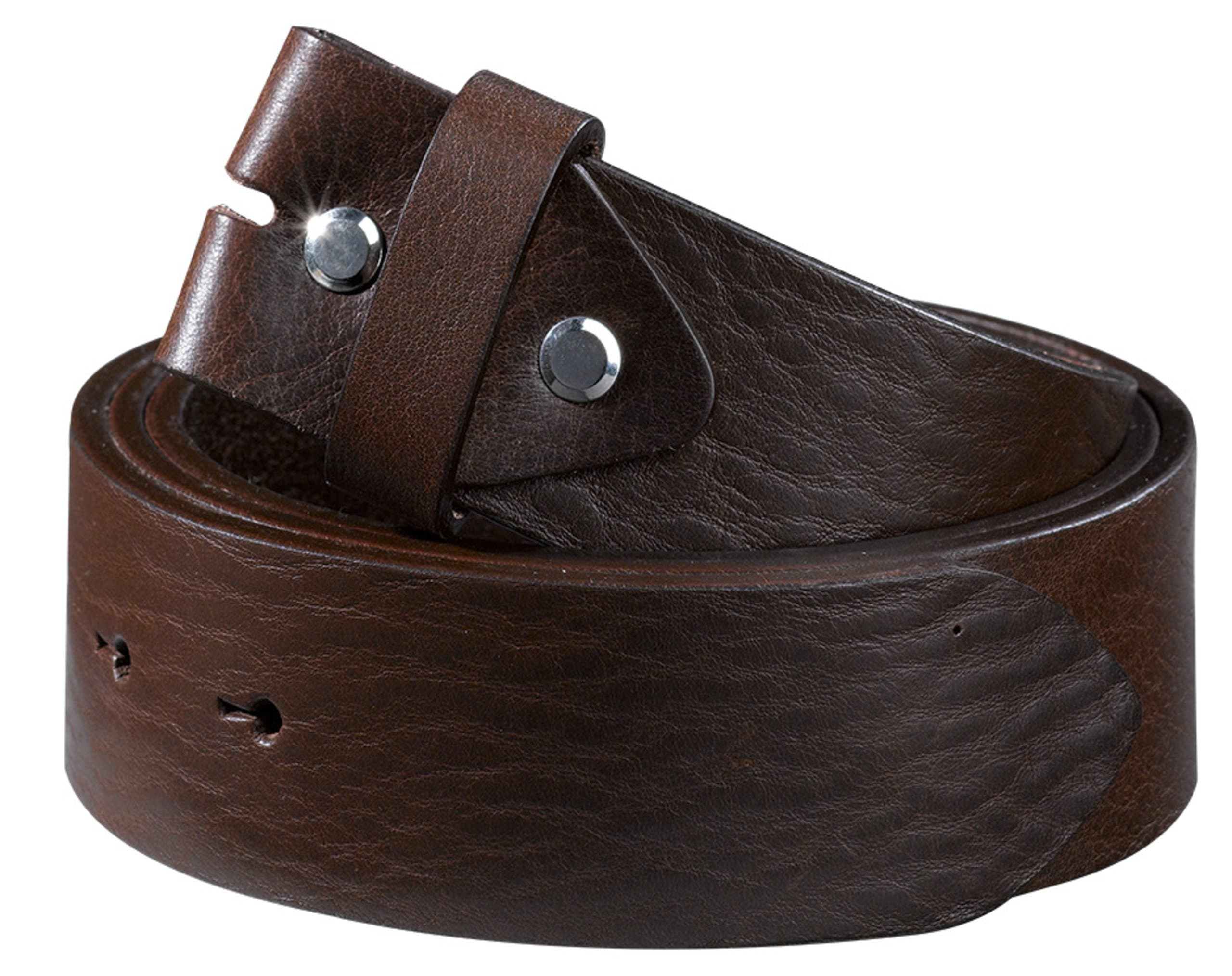 Ledergürtel ohne Schließe