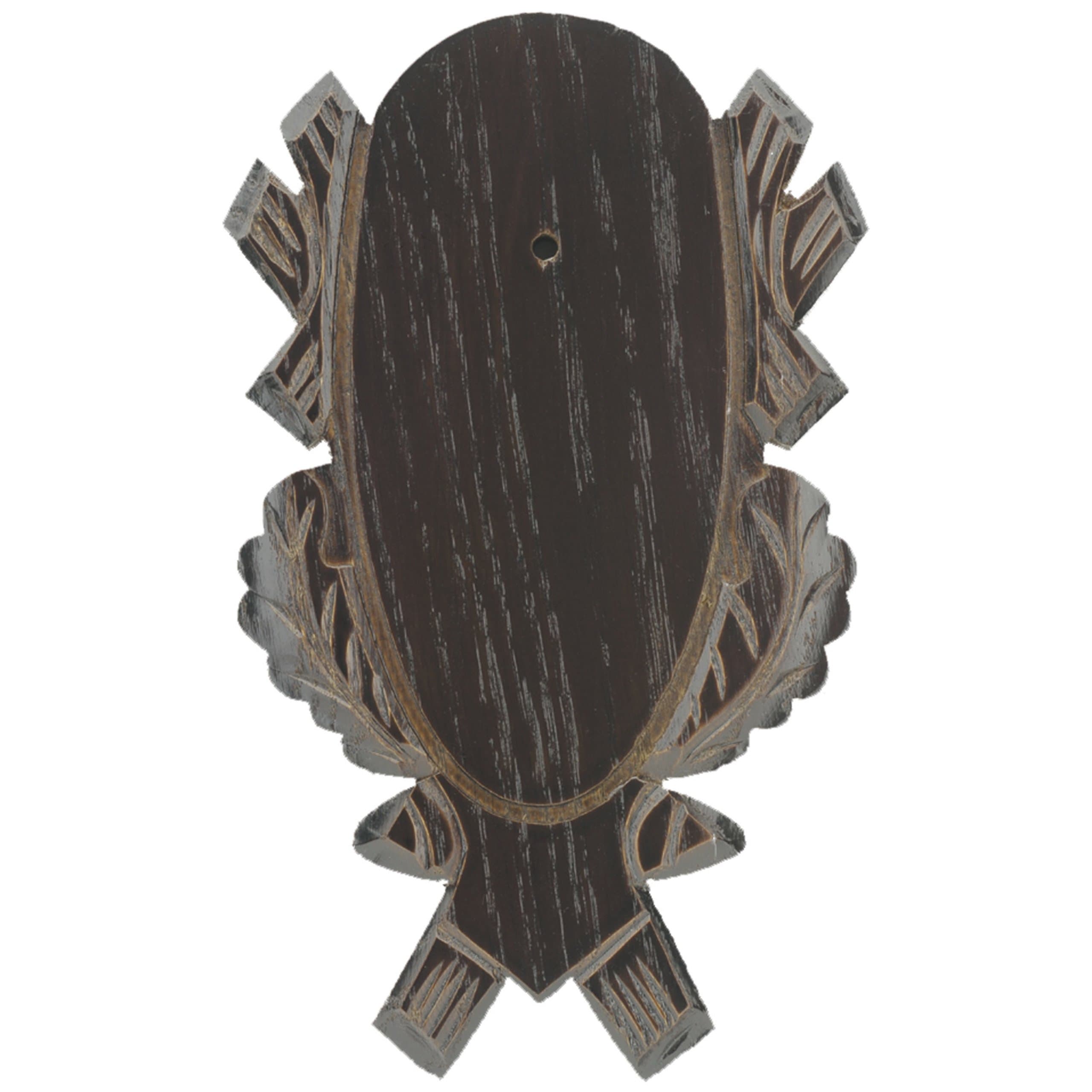 Gehörnbrettchen Rehbock Eiche geschnitzt