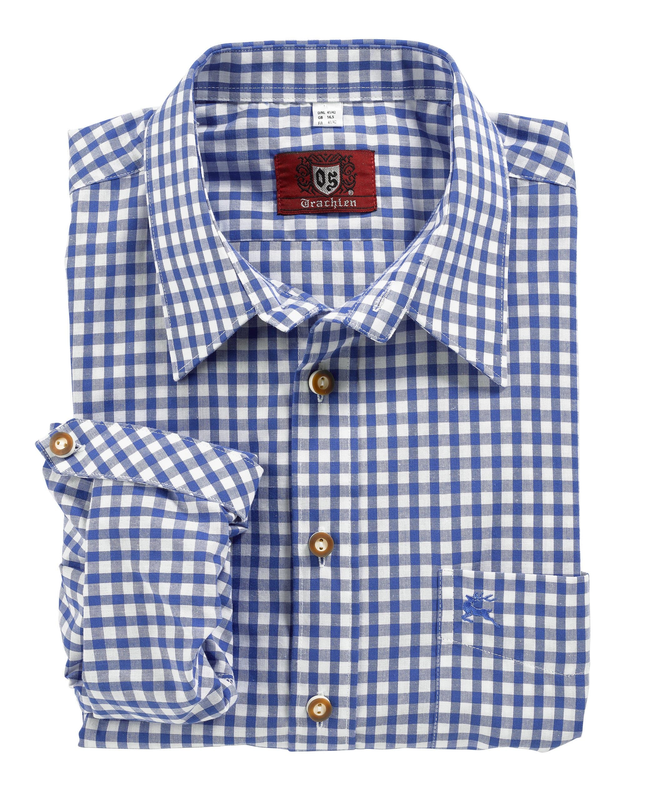 OS-Trachten Herren-Langarmhemd