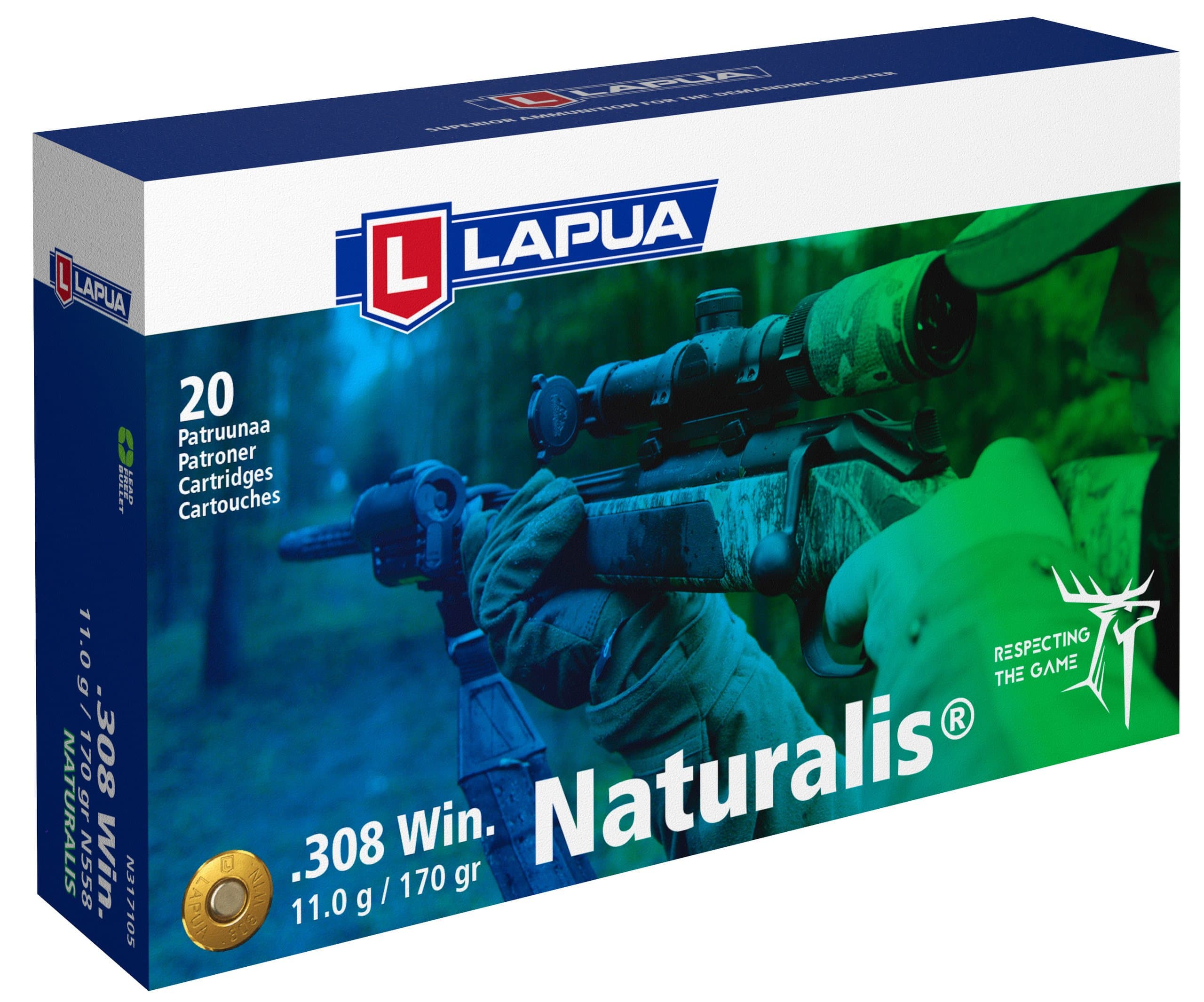 Lapua Büchsenpatronen Naturalis .308