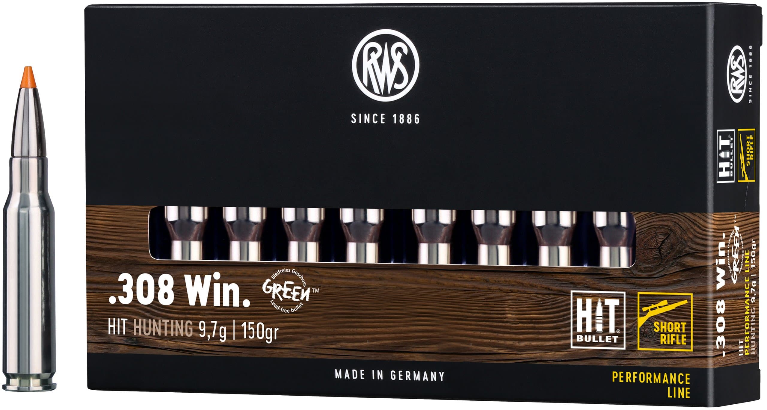 RWS Büchsenpatronen Hit Short Rifle .308 Win.