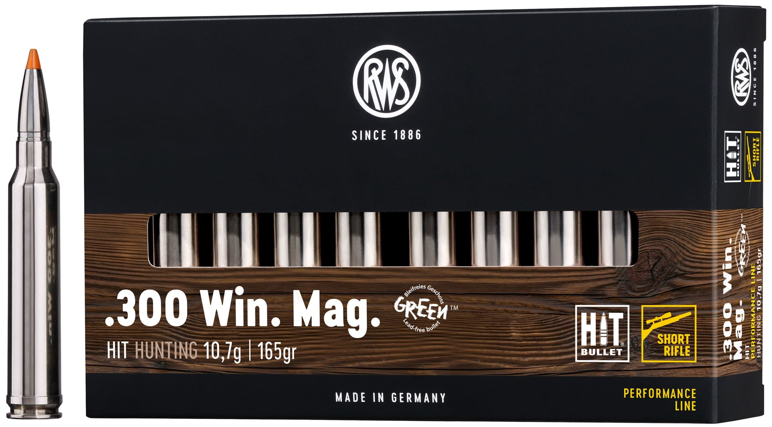 RWS Büchsenpatronen Hit Short Rifle .300 Win. Mag.