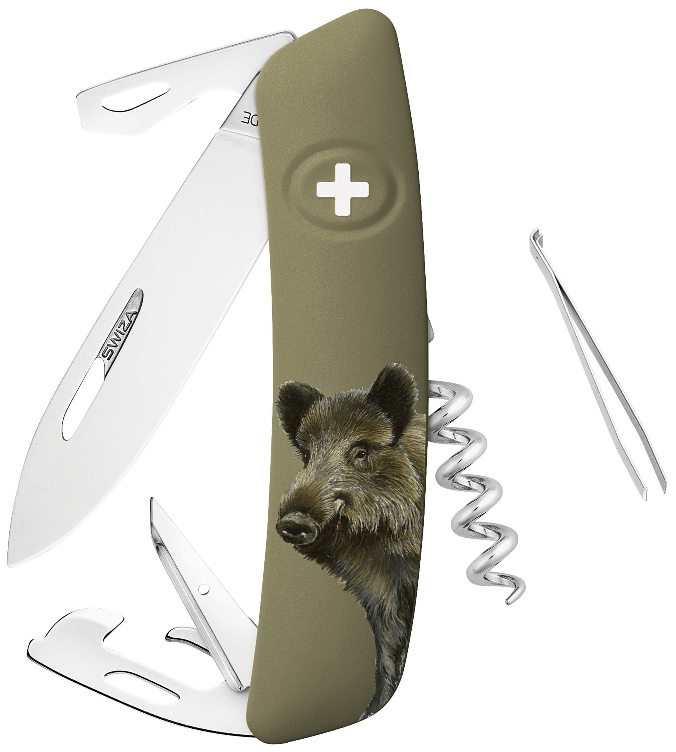 Swiza Taschenmesser D05 mit Jagdmotiv