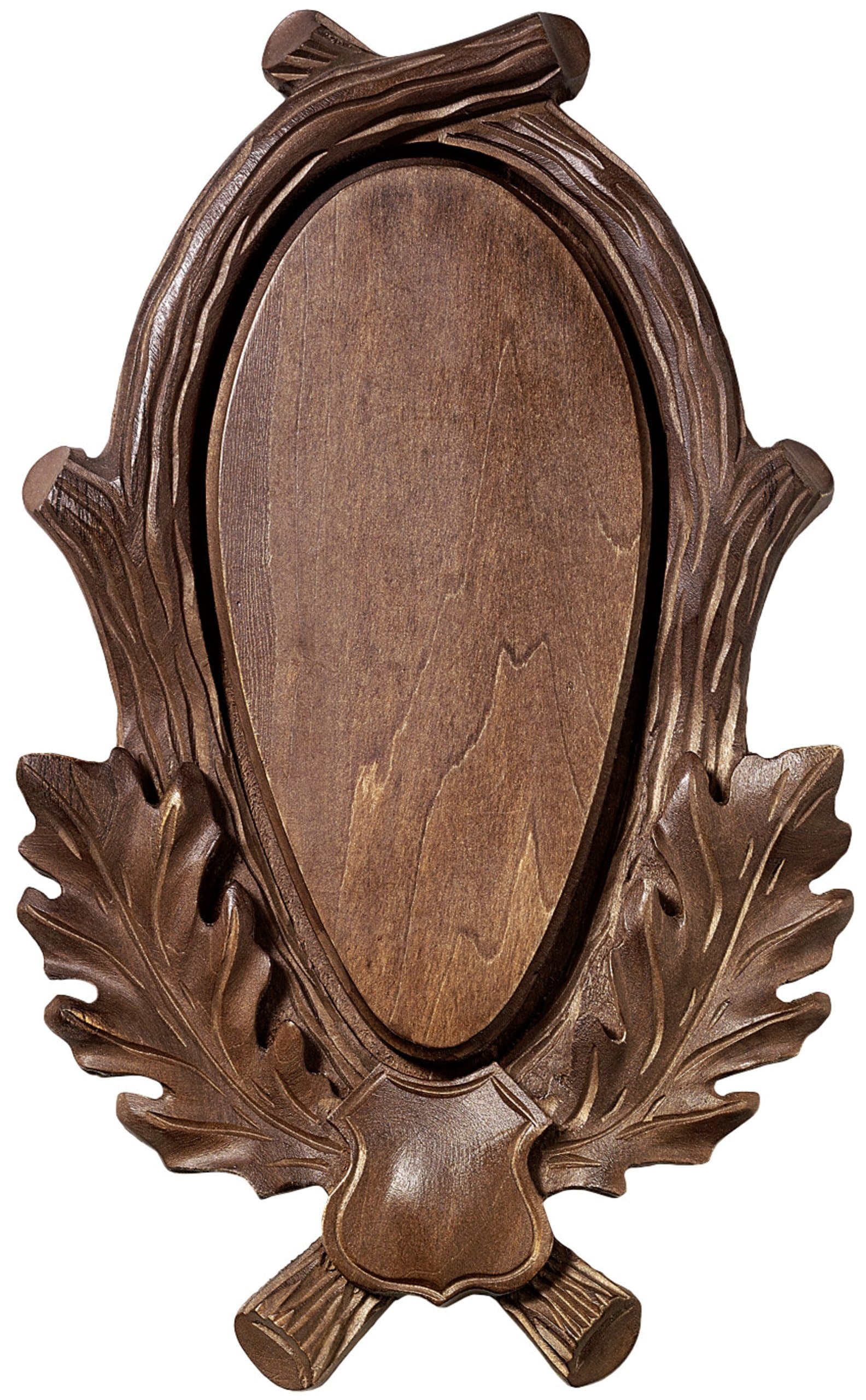 Hirschschild geschnitzt dunkel