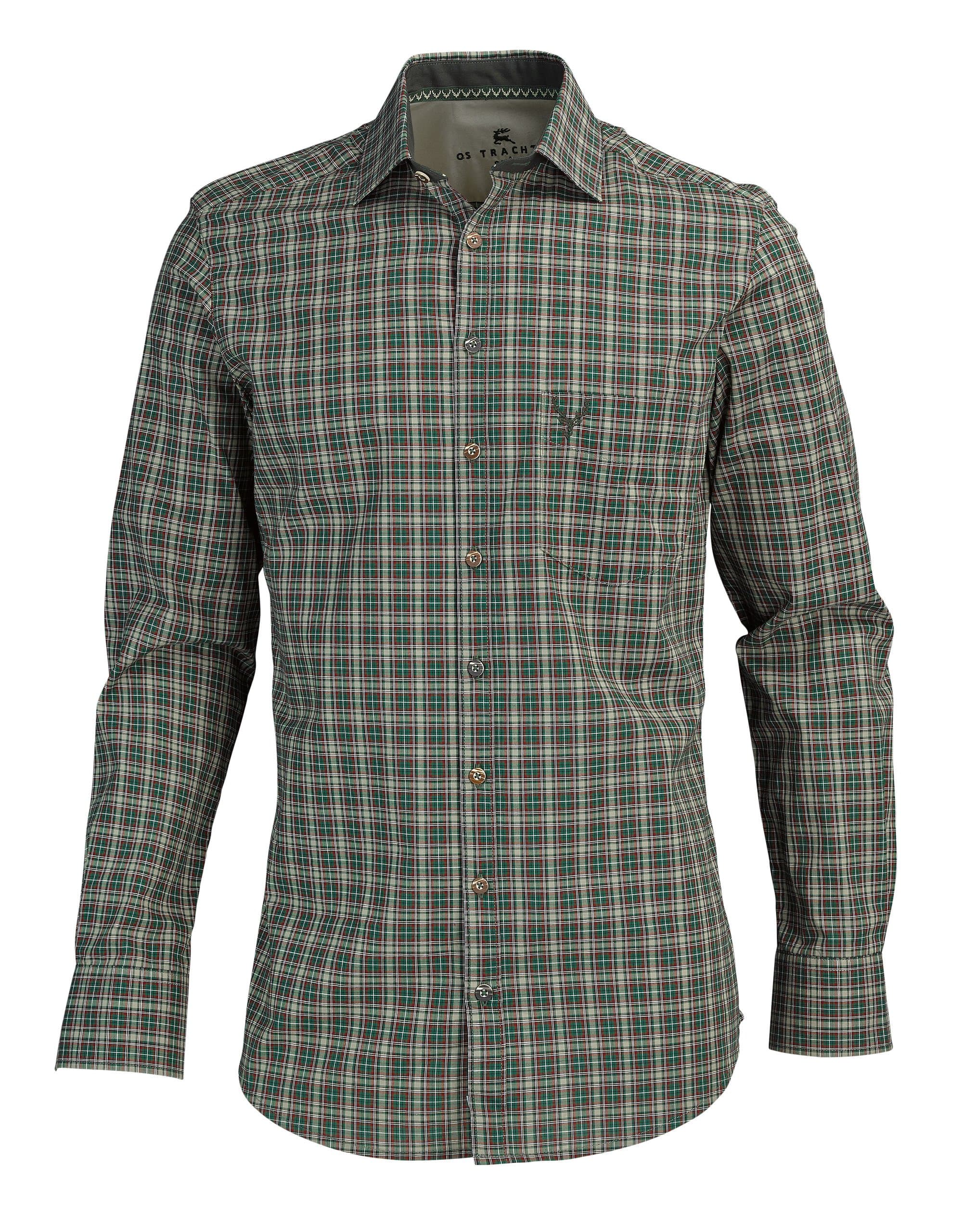 OS-Trachten Langarmhemd Slim Fit