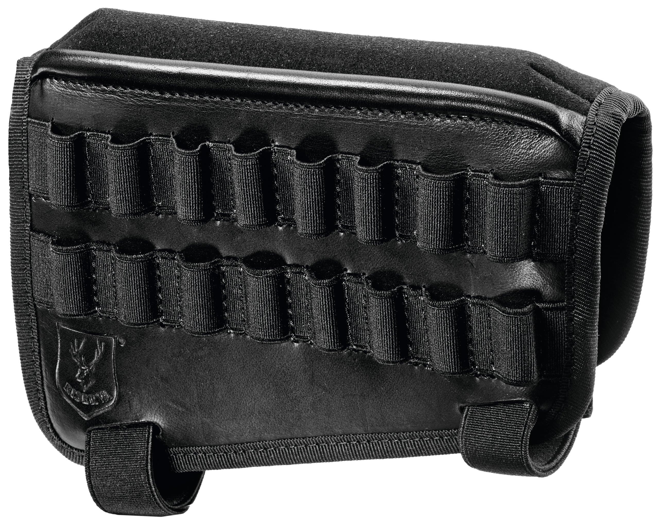 Riserva Schafterhöhung Leder schwarz mit Patronenhalter