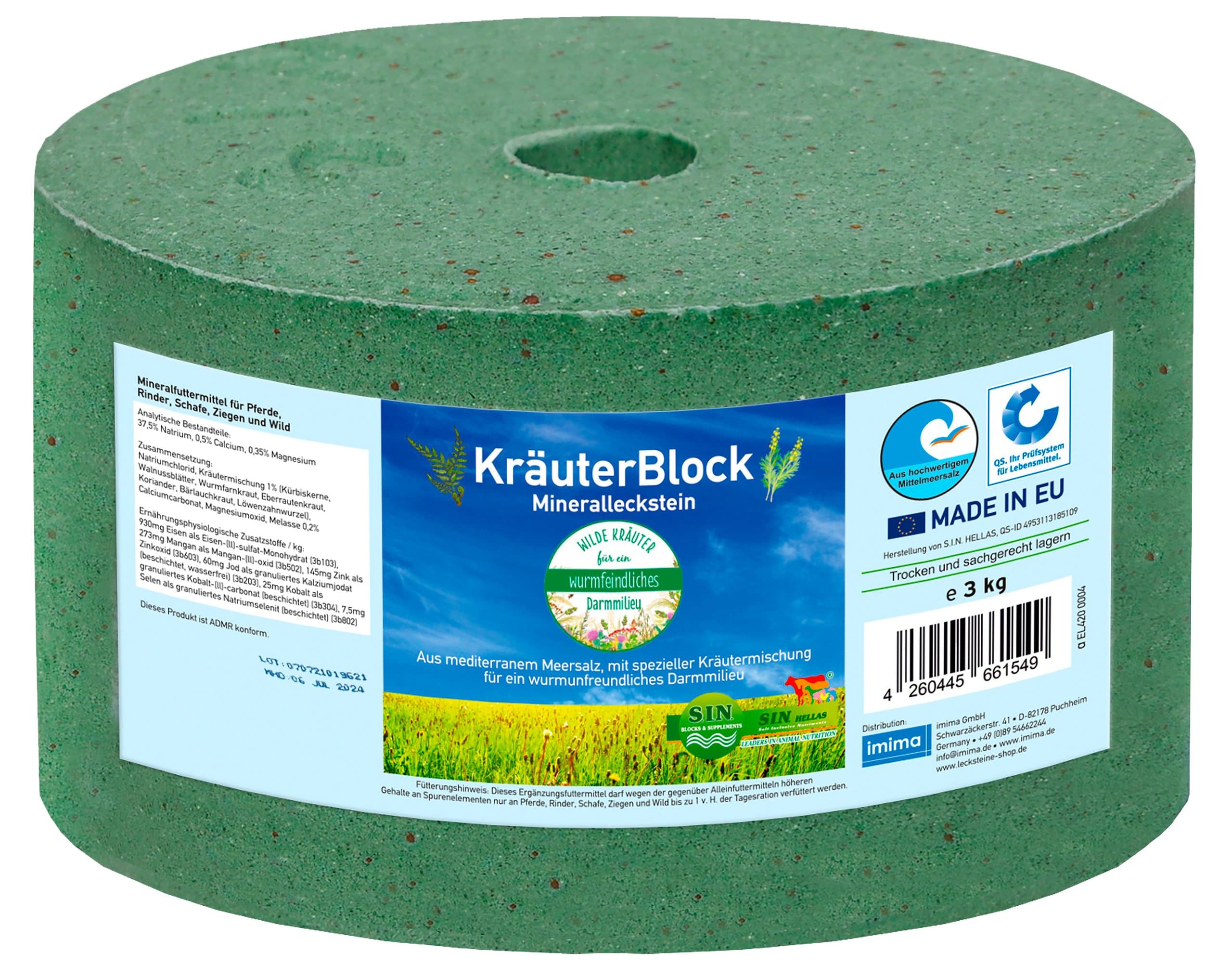 Imima Salz- und Mineralleckstein Kräuterblock