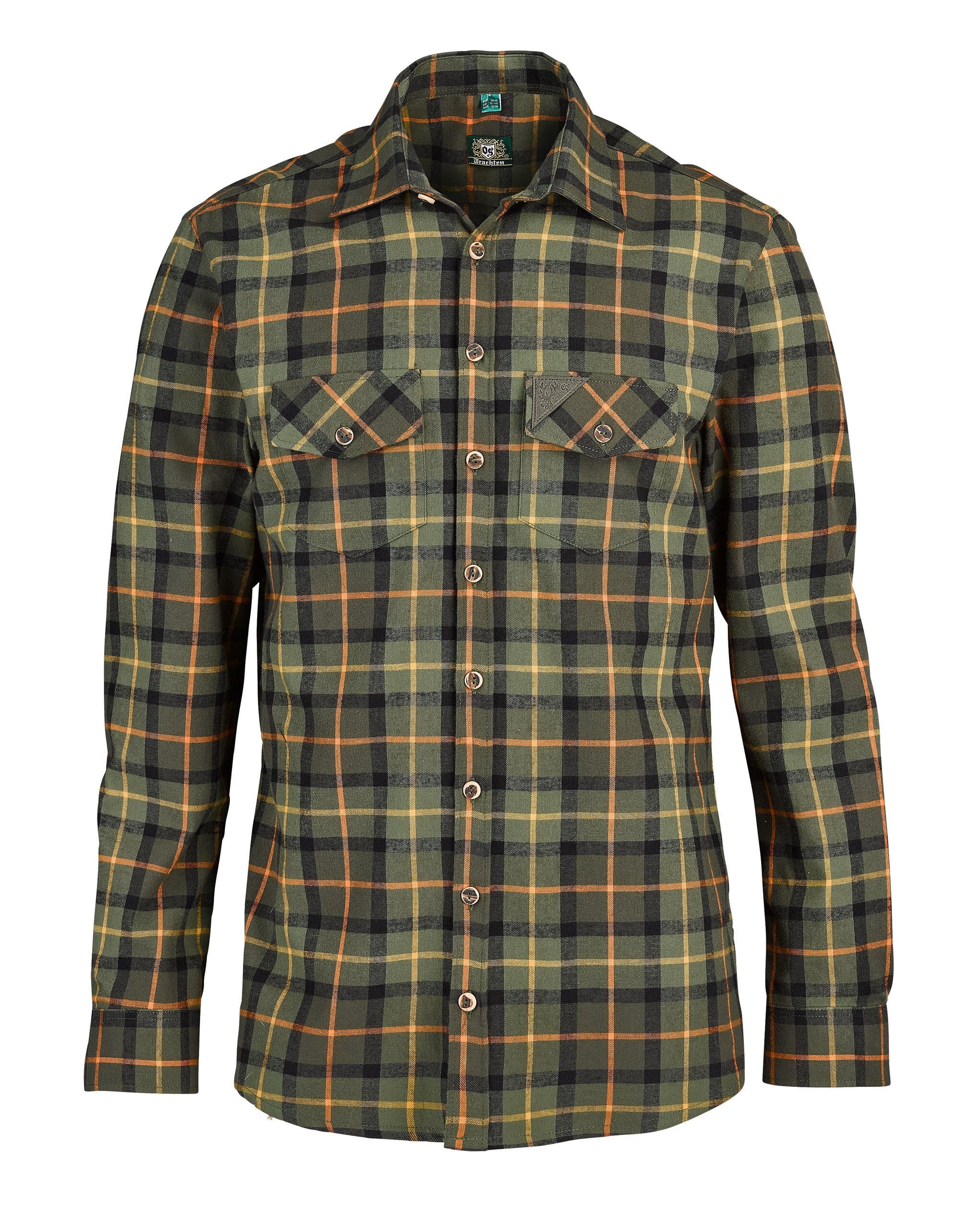 OS-Trachten Langarmhemd Flanell