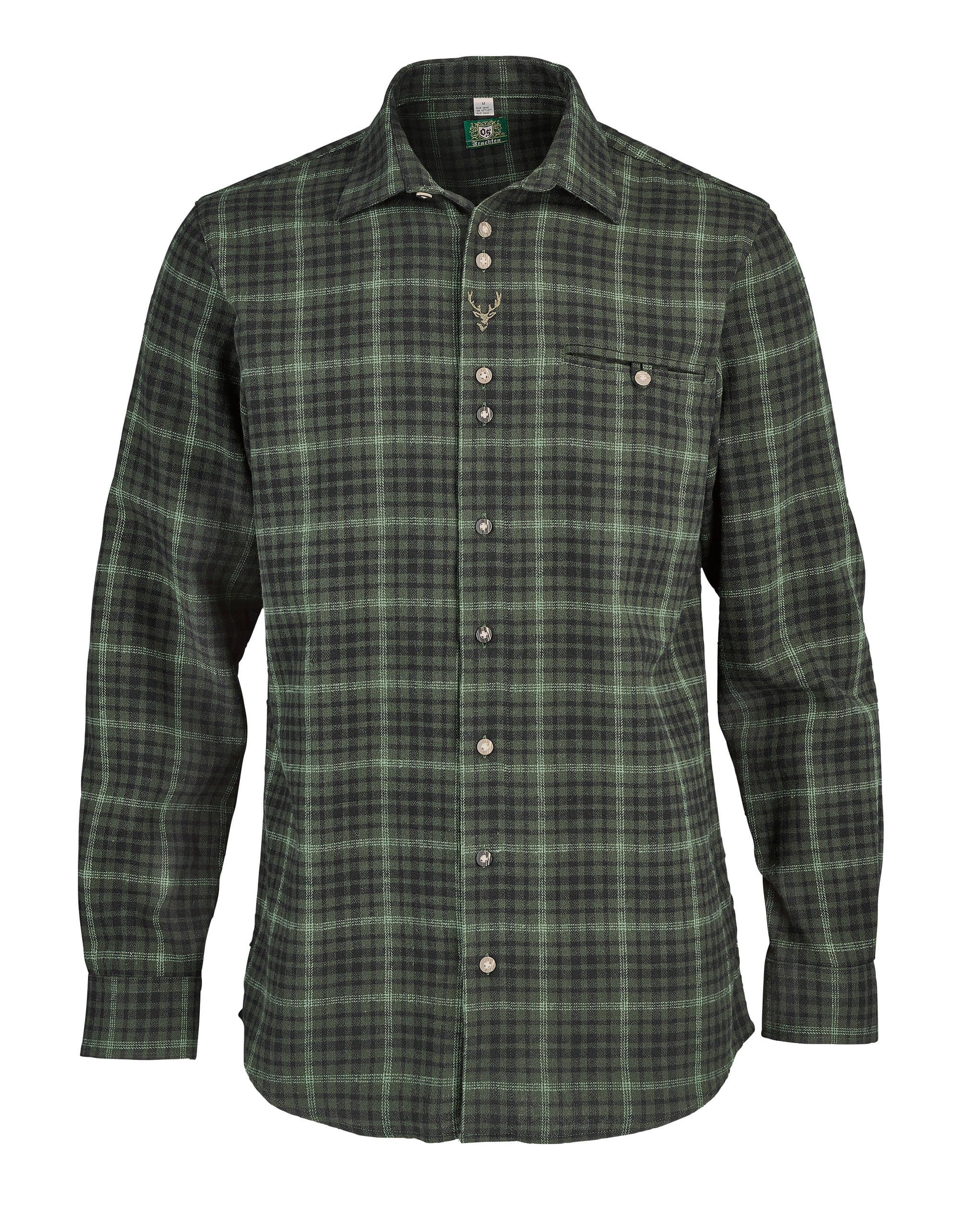 OS-Trachten Langarmhemd Flanell