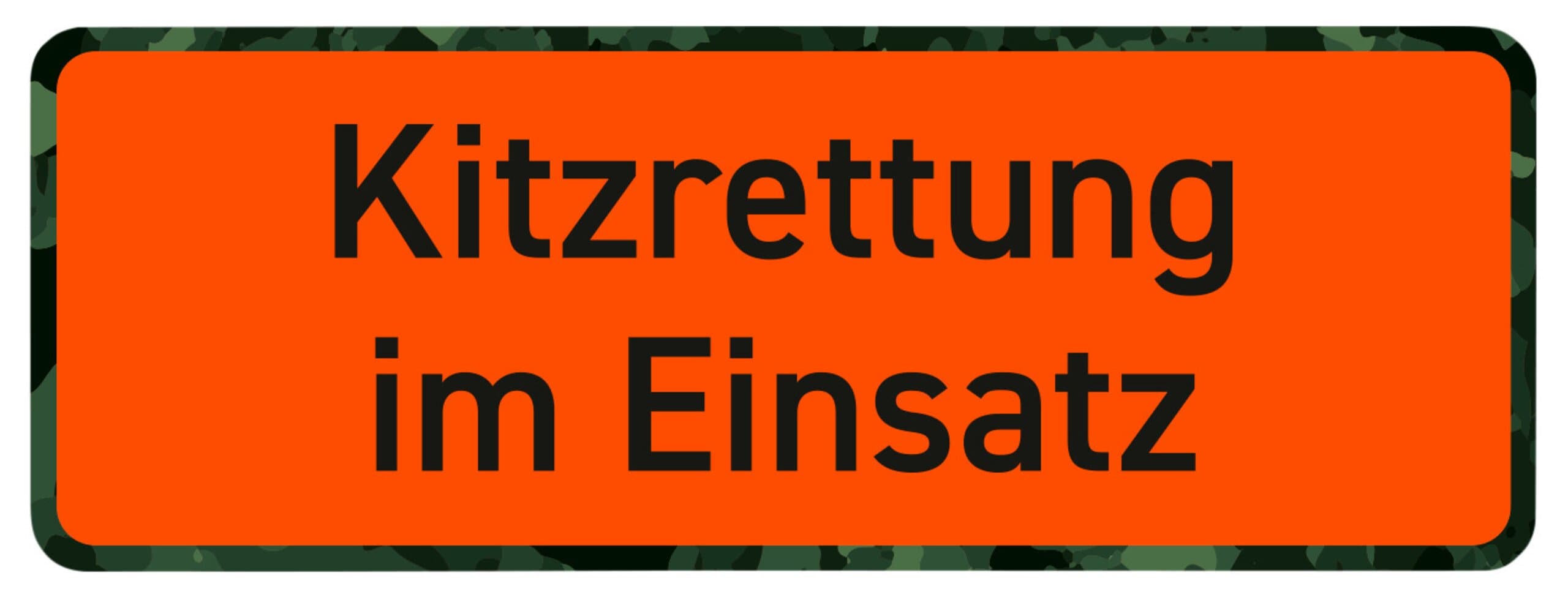 Wilde Hilde Original Magnetschild Kitzrettung im Einsatz