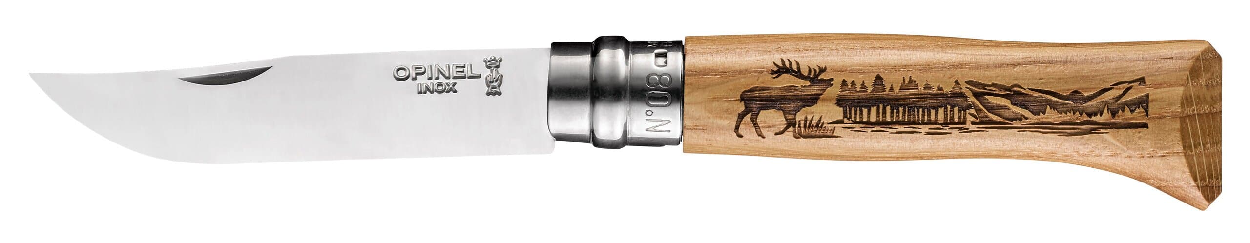 Opinel Messer Nr. 8 Animalia Hirsch