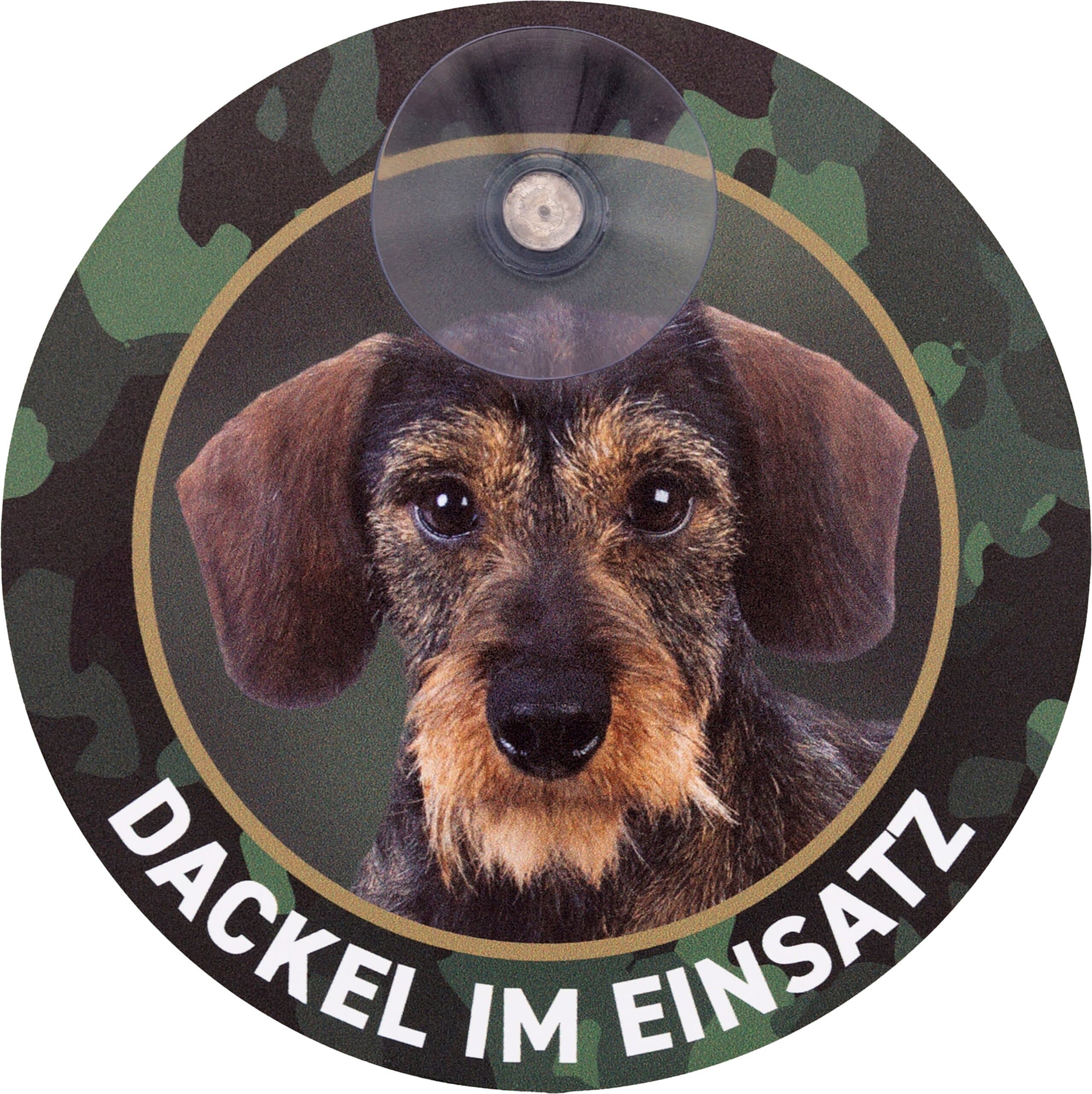 Wilde Hilde Original Autoschild Dackel im Einsatz