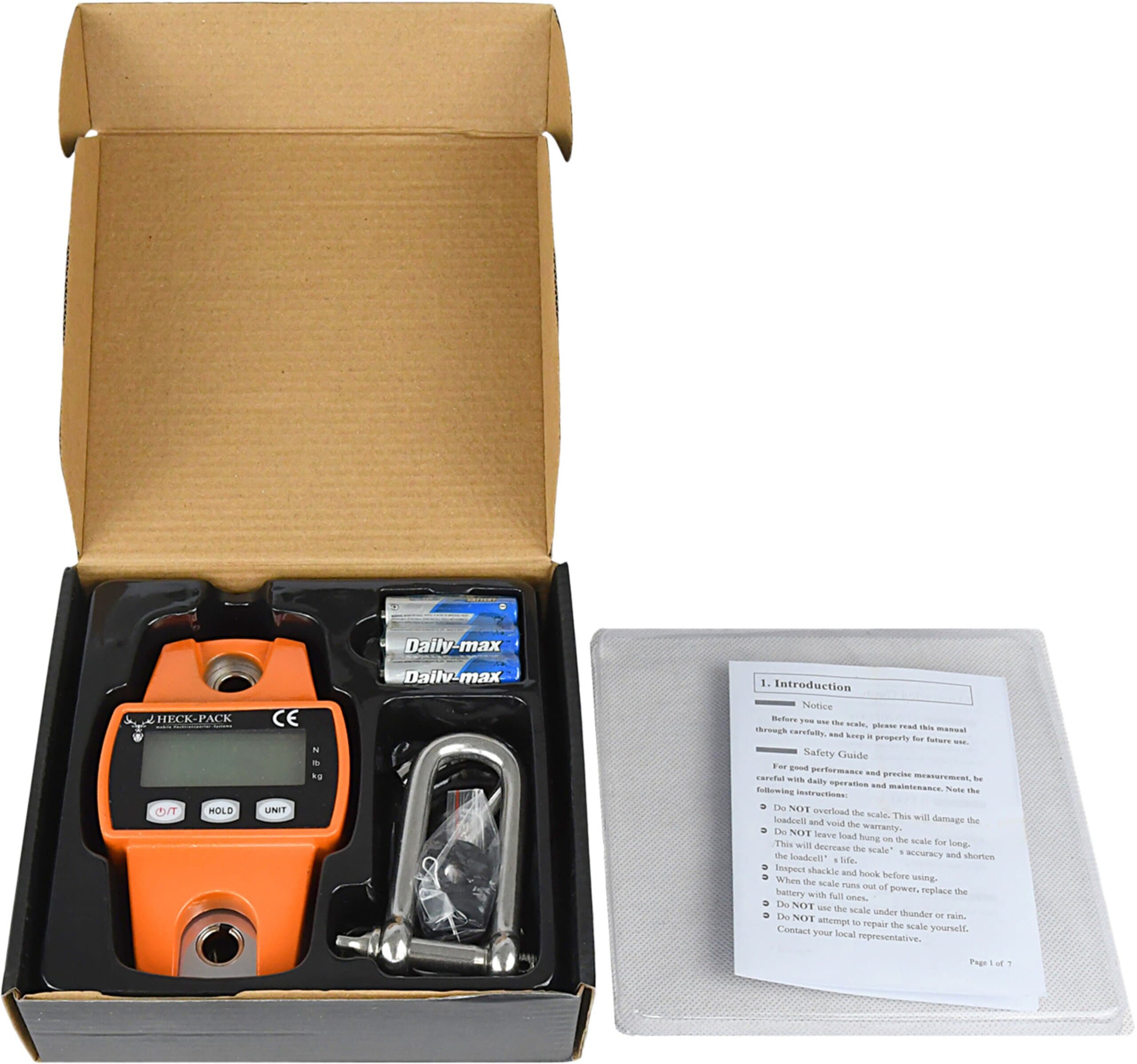 Heck-Pack Digitale Wildwaage