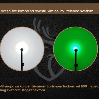 Baterijska lampa Nextorch P5G 800 lum zeleno