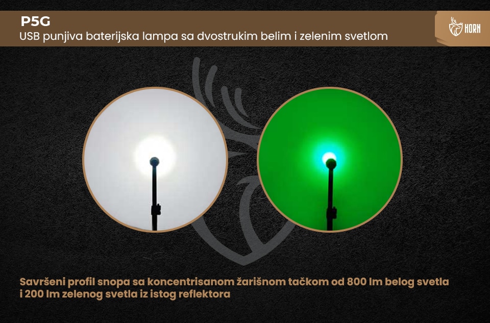 Baterijska lampa Nextorch P5G 800 lum zeleno